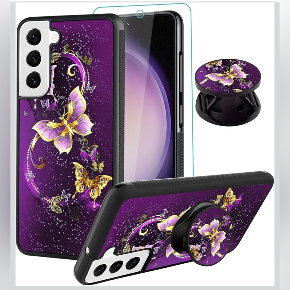 SAKUULO for Samsung Galaxy S23 Plus Case, [Screen Protector + Kickstand]